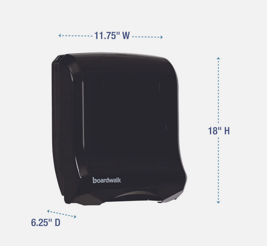 Boardwalk? Ultrafold Multifold/C-Fold Towel Dispenser, 11.75 x 6.25 x 18, Black