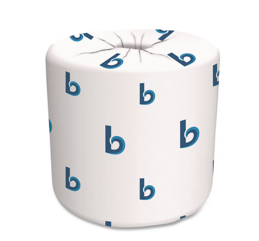 Boardwalk 2-Ply Toilet Paper, 96 Rolls, 500 Sheets per Roll, Septic Safe, White, Embossed