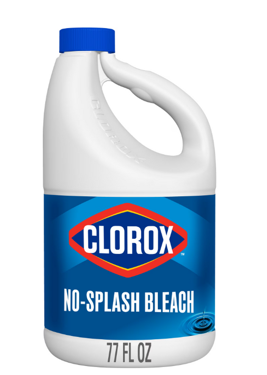 Clorox No Splash Bleach, 77 fl oz