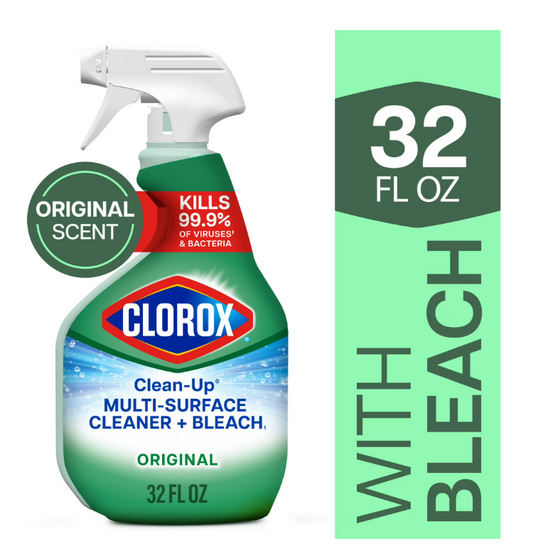 Clorox Clean-Up All Purpose Cleaner Spray with Bleach, Spray Bottle, Original, 32 fl oz