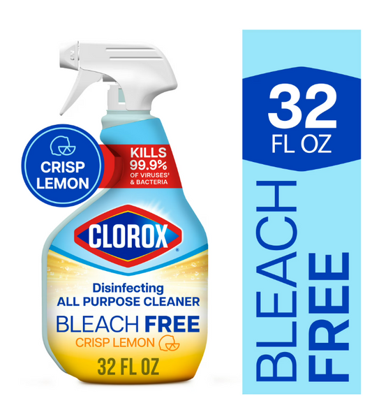 Clorox Disinfecting Bleach-Free All Purpose Cleaner, Crisp Lemon, 32 fl oz