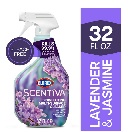 Clorox Scentiva Multi Surface Cleaner Spray, Lavender & Jasmine, 32 fl oz
