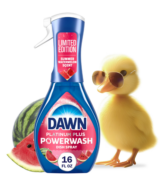 Dawn Powerwash Spray, Dish Soap, Dishwashing Liquid, Summer Watermelon, 1 Starter Kit, 16 Fl Oz