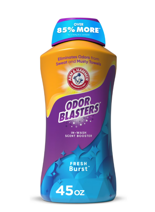 ARM & HAMMER Odor Blasters In-Wash Scent Booster, Laundry Scent Booster Fresh Burst Scent, 45 Oz