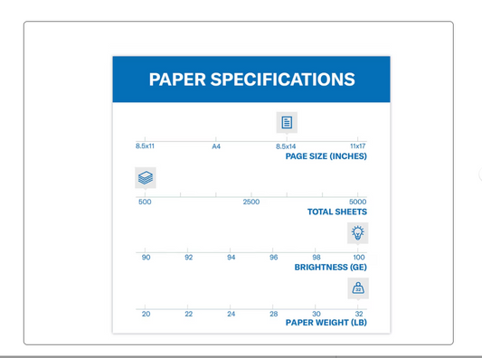 Hammermill Copy Paper, 100 Brightness, 28 lb., 8-1/2" x 14", Photo White, 500 per Ream