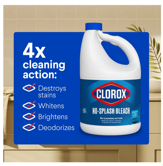 Clorox No Splash Bleach, 117 fl oz
