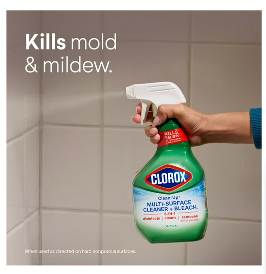 Clorox Clean-Up All Purpose Cleaner Spray with Bleach, Spray Bottle, Original, 32 fl oz