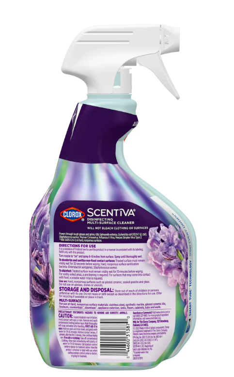 Clorox Scentiva Multi Surface Cleaner Spray, Lavender & Jasmine, 32 fl oz