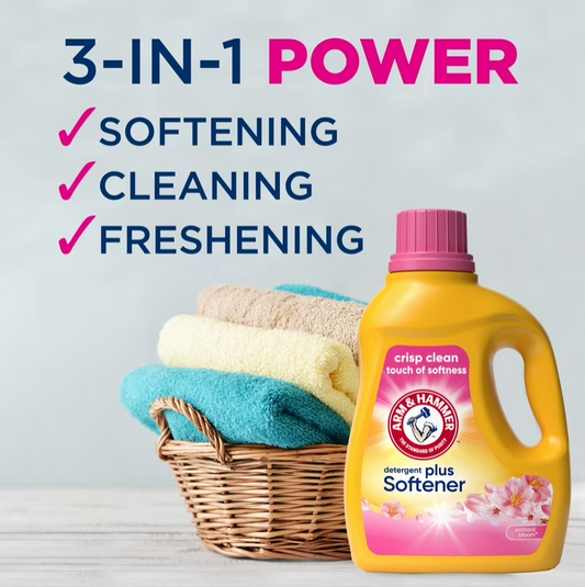 ARM & HAMMER Plus a Touch of Softener, 77 Loads, Liquid Laundry Detergent, 100.5 Fl oz